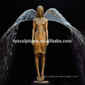 life size garden sculpture bronze figure girl dancing water fountain for home garden yard decoration